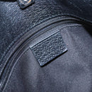GUCCI GG Canvas Shoulder Bag Black Silver 132260 Auth 141652-15