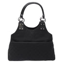 GUCCI GG Canvas Shoulder Bag Black Silver 132260 Auth 141652-2