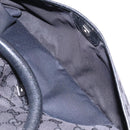 GUCCI GG Canvas Shoulder Bag Black Silver 132260 Auth 141652-20