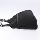 GUCCI GG Canvas Shoulder Bag Black Silver 132260 Auth 141652-5