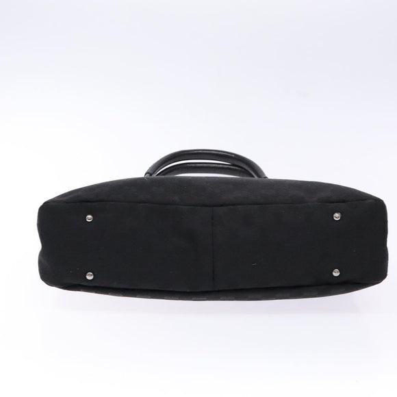 GUCCI GG Canvas Shoulder Bag Black Silver 132260 Auth 141652