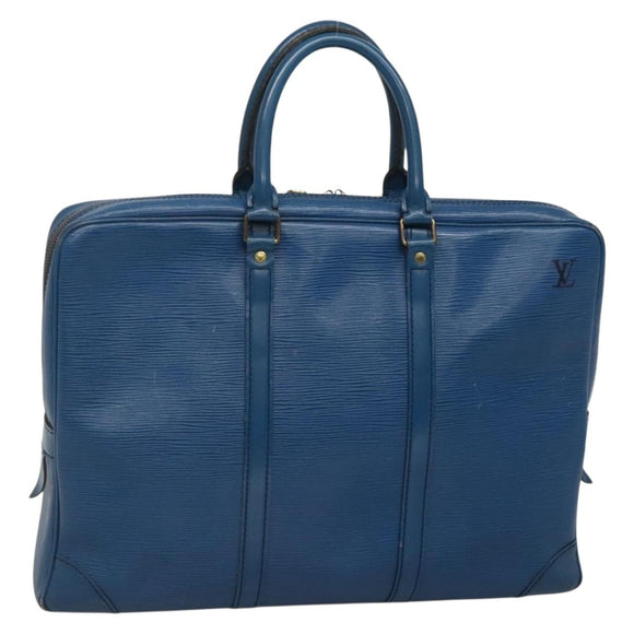 LOUIS VUITTON Epi Porte Documents Voyage Business Bag Blue M54475 LV Auth 141661