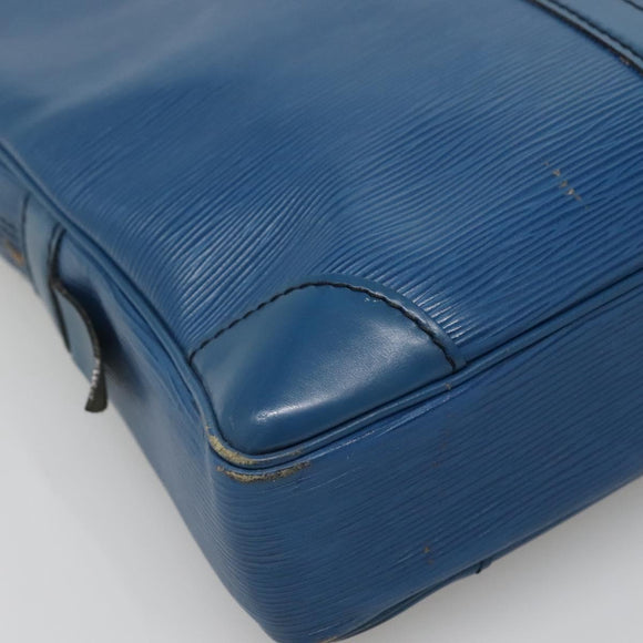 LOUIS VUITTON Epi Porte Documents Voyage Business Bag Blue M54475 LV Auth 141661
