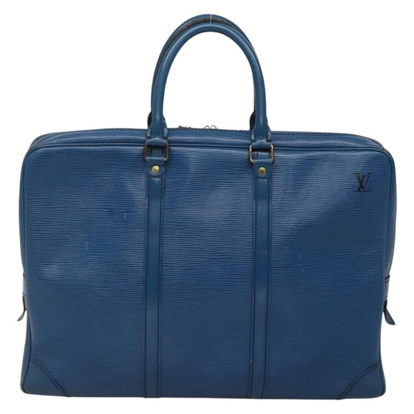 LOUIS VUITTON Epi Porte Documents Voyage Business Bag Blue M54475 LV Auth 141661