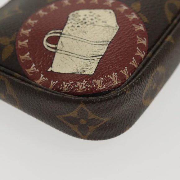 LOUIS VUITTON Monogram Patch Mini Pochette Accessoires Pouch M95804 Auth 141677V