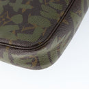 LOUIS VUITTON Graffiti Pochette Accessoires Pouch Khaki M92191 LV Auth 141678-15