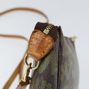 LOUIS VUITTON Graffiti Pochette Accessoires Pouch Khaki M92191 LV Auth 141678-9