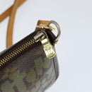 LOUIS VUITTON Graffiti Pochette Accessoires Pouch Khaki M92191 LV Auth 141678-10