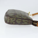 LOUIS VUITTON Graffiti Pochette Accessoires Pouch Khaki M92191 LV Auth 141678-3