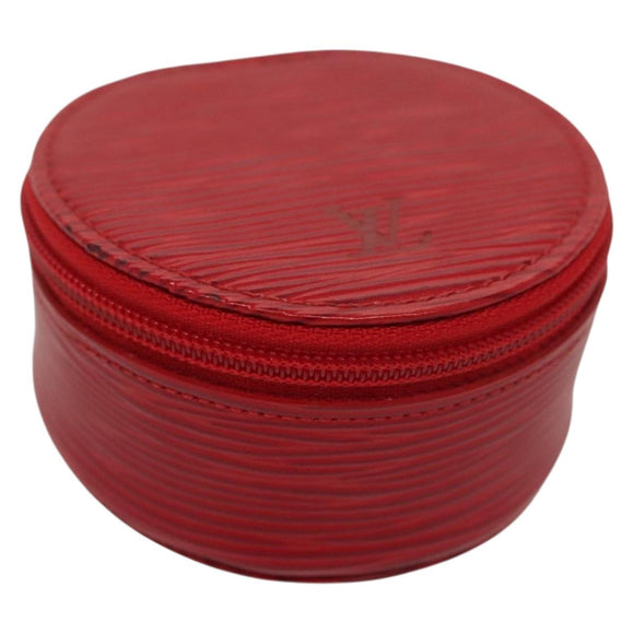 LOUIS VUITTON Epi Ecrin Bijou 8 Jewelry Box Red M48217 LV Auth 141681