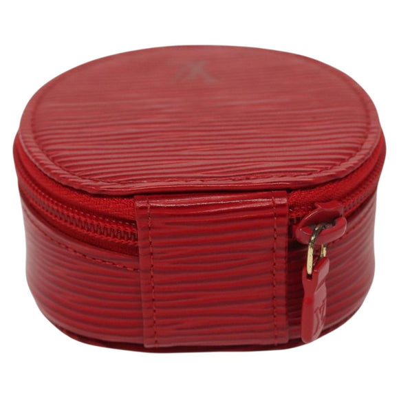 LOUIS VUITTON Epi Ecrin Bijou 8 Jewelry Box Red M48217 LV Auth 141681