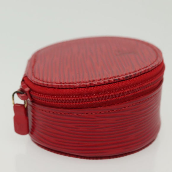 LOUIS VUITTON Epi Ecrin Bijou 8 Jewelry Box Red M48217 LV Auth 141681