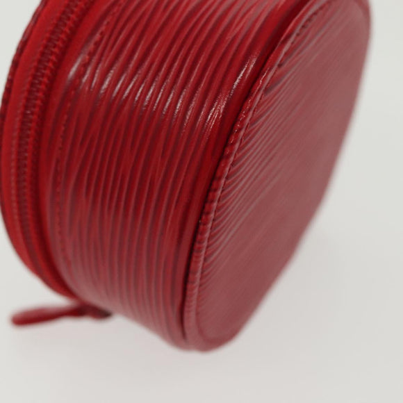 LOUIS VUITTON Epi Ecrin Bijou 8 Jewelry Box Red M48217 LV Auth 141681