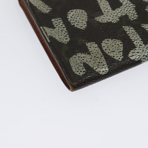 LOUIS VUITTON Graffiti Porte Monnaie Credit Long Wallet White M92189 Auth 141686