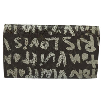 LOUIS VUITTON Graffiti Porte Monnaie Credit Long Wallet White M92189 Auth 141686 - 0