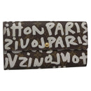 LOUIS VUITTON Graffiti Porte Monnaie Credit Wallet White M92189 LV Auth 141687V-1