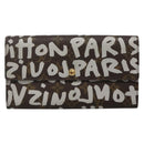 LOUIS VUITTON Graffiti Porte Monnaie Credit Wallet White M92189 LV Auth 141687V-13