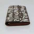LOUIS VUITTON Graffiti Porte Monnaie Credit Wallet White M92189 LV Auth 141687V-3