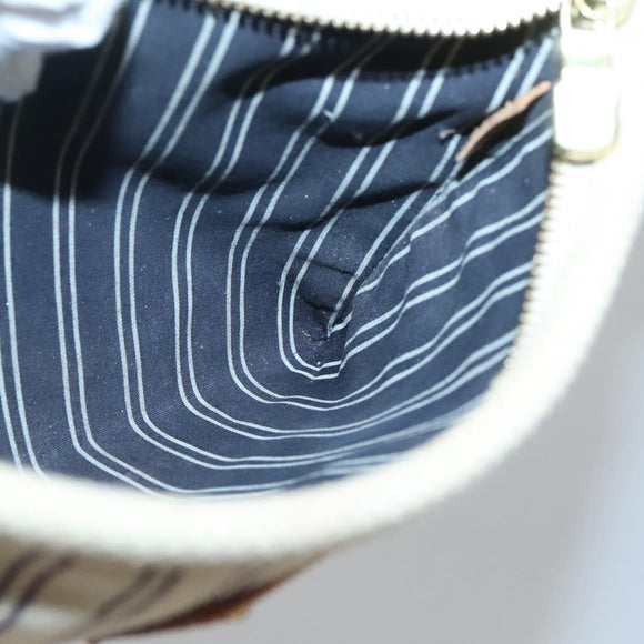 LOUIS VUITTON Antigua Pochette Platform PM Pouch White M40069 LV Auth 141688