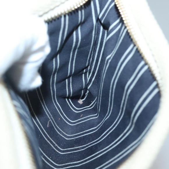 LOUIS VUITTON Antigua Pochette Platform PM Pouch White M40069 LV Auth 141688