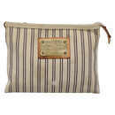 LOUIS VUITTON Antigua Pochette Platform PM Pouch White M40069 LV Auth 141688-13