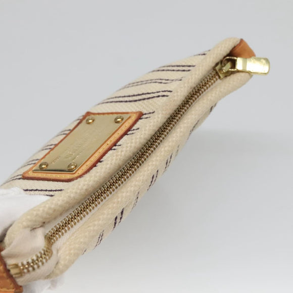 LOUIS VUITTON Antigua Pochette Platform PM Pouch White M40069 LV Auth 141688