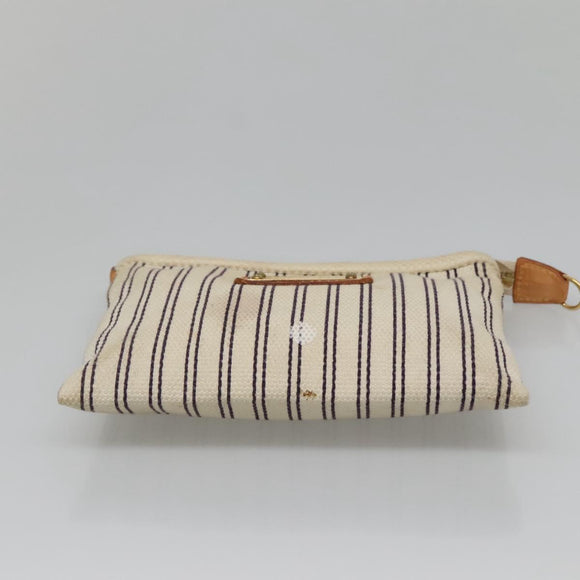 LOUIS VUITTON Antigua Pochette Platform PM Pouch White M40069 LV Auth 141688