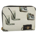 LOUIS VUITTON Vernis Sticker Print Nicola Geschier White M50372 Auth 141690V-1