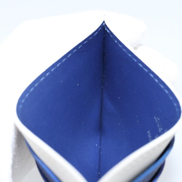 LOUIS VUITTON Everyday LV Porte Cartes Double Card Case Blue M80844 Auth 141691