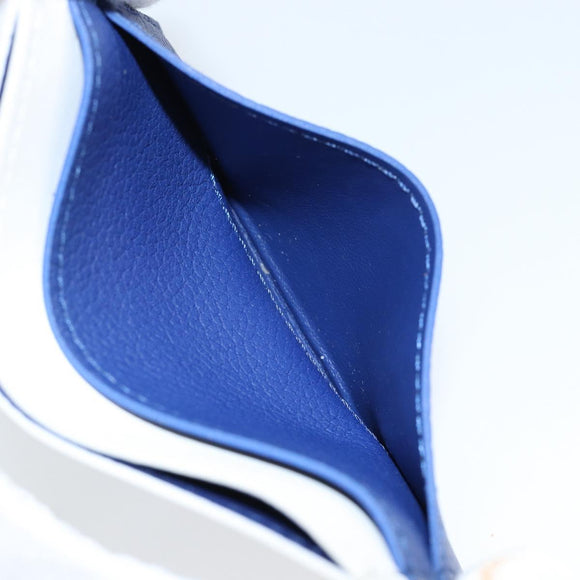 LOUIS VUITTON Everyday LV Porte Cartes Double Card Case Blue M80844 Auth 141691