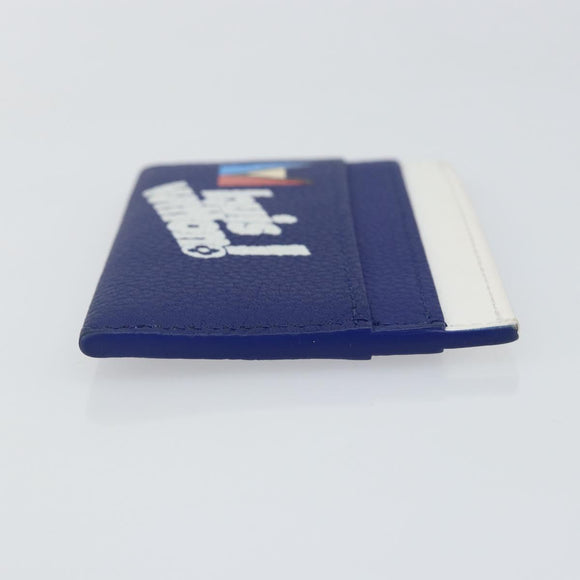 LOUIS VUITTON Everyday LV Porte Cartes Double Card Case Blue M80844 Auth 141691