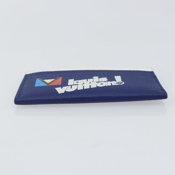 LOUIS VUITTON Everyday LV Porte Cartes Double Card Case Blue M80844 Auth 141691
