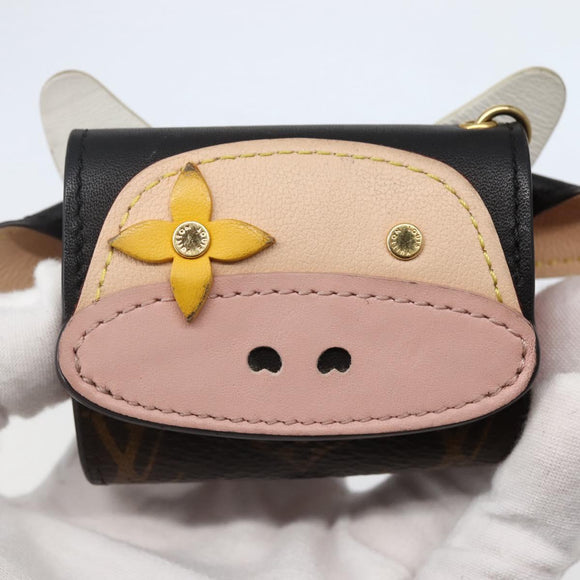 LOUIS VUITTON Monogram Etui Earphones Cow Earphone case GI0568 LV Auth 141692