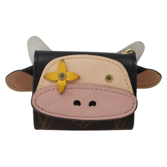 LOUIS VUITTON Monogram Etui Earphones Cow Earphone case GI0568 LV Auth 141692
