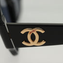 CHANEL Sunglasses Plastic Black CC Auth 141693-7