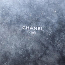 CHANEL Matelasse iPad Case Lamb Skin Black Silver CC Auth 141696-10