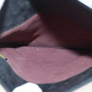 CHANEL Matelasse iPad Case Lamb Skin Black Silver CC Auth 141696-11