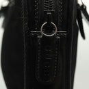 GUCCI Bamboo Hand Bag Nylon 2way Black Silver 007 2040 0275 Auth 141697-10