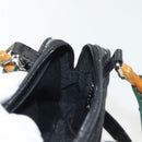 GUCCI Bamboo Hand Bag Nylon 2way Black Silver 007 2040 0275 Auth 141697-22