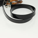 GUCCI Bamboo Hand Bag Nylon 2way Black Silver 007 2040 0275 Auth 141697-9