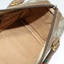 GUCCI GG Supreme Web Sherry Line Boston Bag PVC Beige Gold 40 02 006 Auth 141698-19