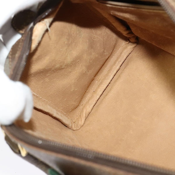 GUCCI GG Supreme Web Sherry Line Boston Bag PVC Beige Gold 40 02 006 Auth 141698