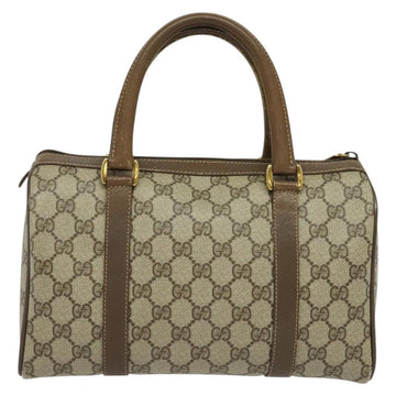 GUCCI GG Supreme Web Sherry Line Boston Bag PVC Beige Gold 40 02 006 Auth 141698 - 0