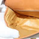 CELINE Macadam Canvas Shoulder Bag PVC Beige Gold Auth 141702-19