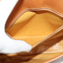 CELINE Macadam Canvas Shoulder Bag PVC Beige Gold Auth 141702-20