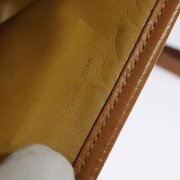 CELINE Macadam Canvas Shoulder Bag PVC Beige Gold Auth 141702