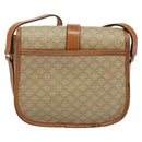 CELINE Macadam Canvas Shoulder Bag PVC Beige Gold Auth 141702-2