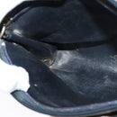 Christian Dior Trotter Canvas Shoulder Bag Navy Gold Auth 141703-18