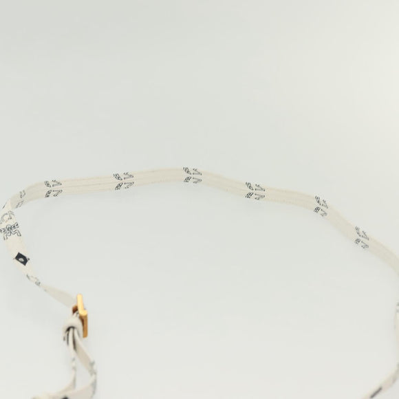 MCM Logogram Vicetos Mini Hand Bag PVC 2way White Gold Auth 141704