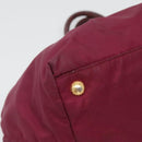 PRADA Hand Bag Nylon Purple Gold Auth 141705-11
